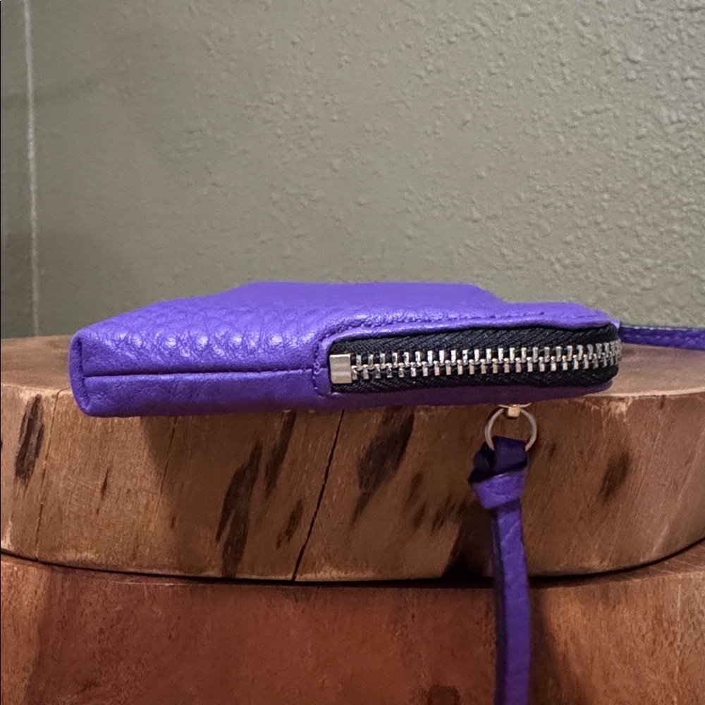 NEW COACH BLEECKER L ZIP WALLET IN PURPLE IRIS - Picture 8 of 15